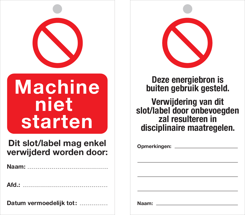 MACHINE NIET STARTEN