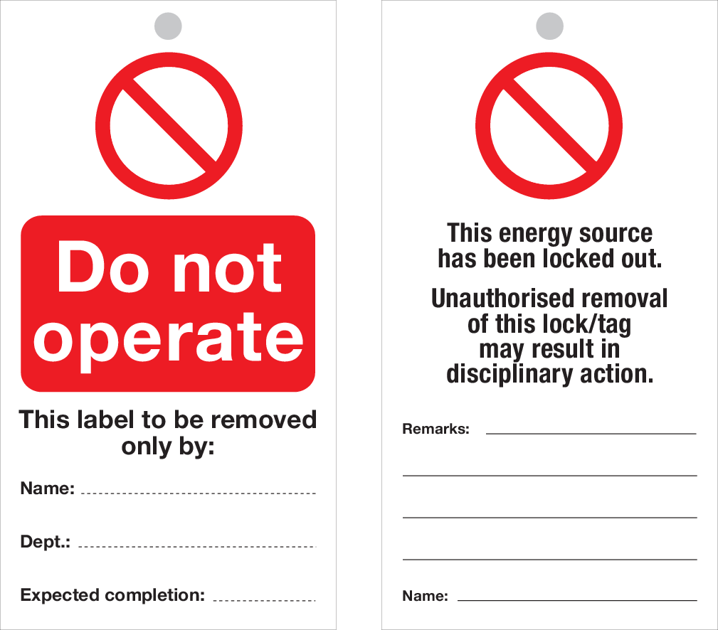 DO NOT OPERATE