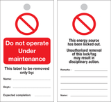 DO NOT OPERATE. UNDER MAINTENANCE