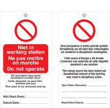 NIET IN WERKING STELLEN. NE PAS METTRE..