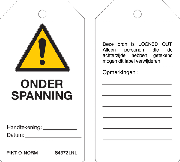 S4372LNL. ONDER SPANNING