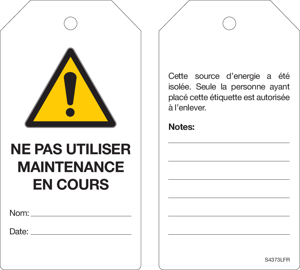 S4373LFR. NE PAS UTILISER MAINTENANCE...