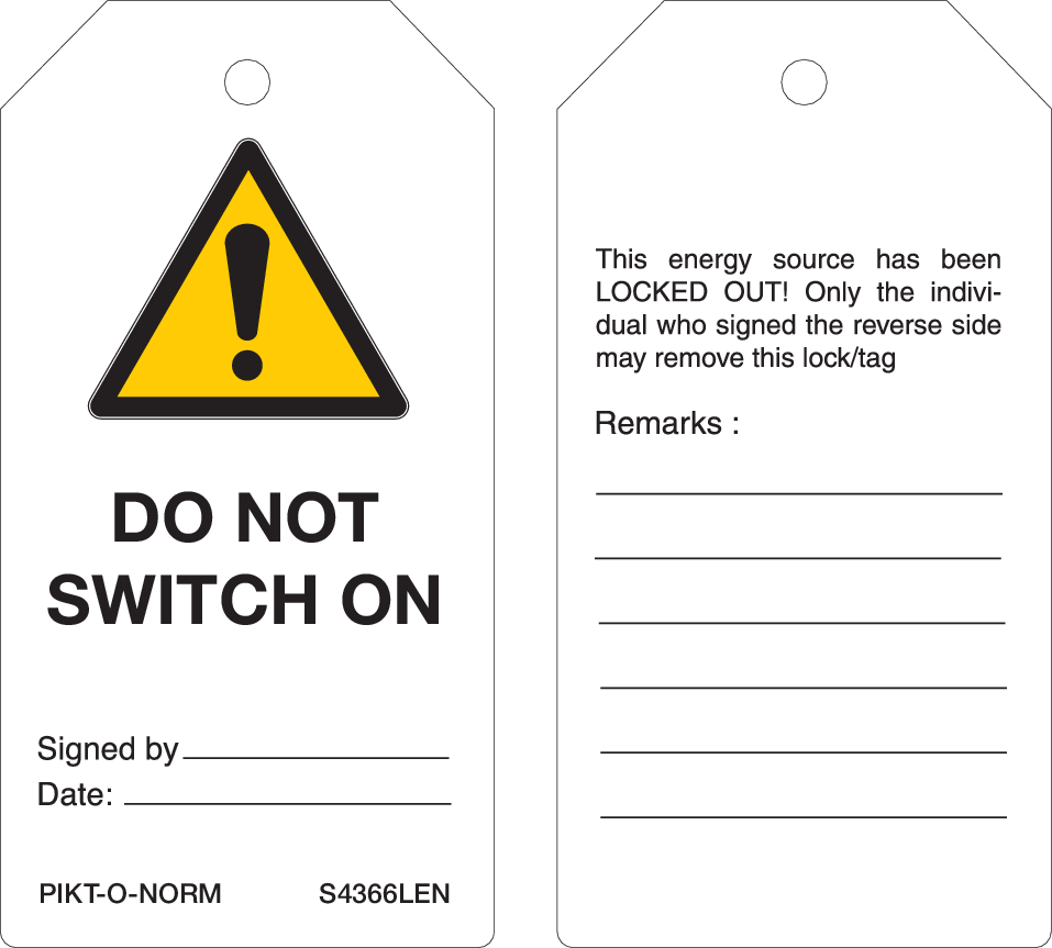 DO NOT SWITCH ON