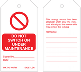 S4267.DO NOT SWITCH ON UNDER MAINTENANCE