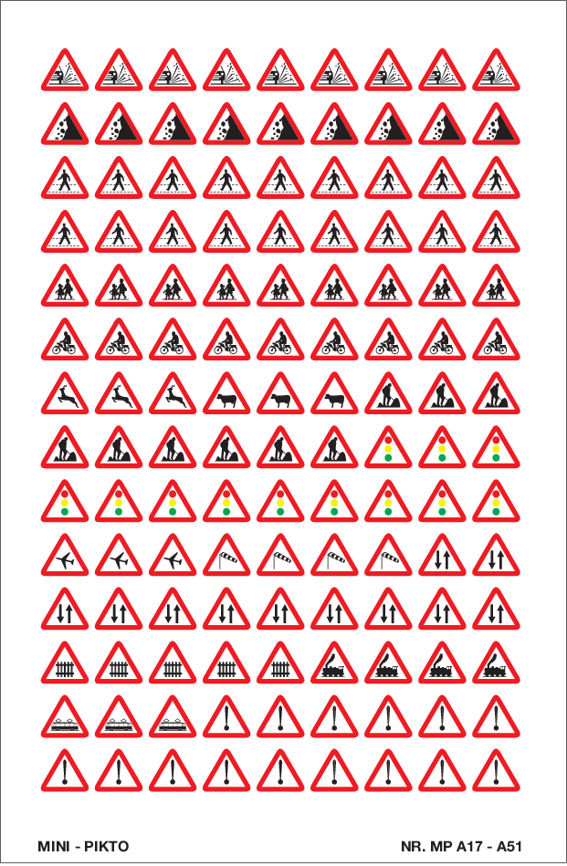 SIGNAUX DE DANGER A17 à A51