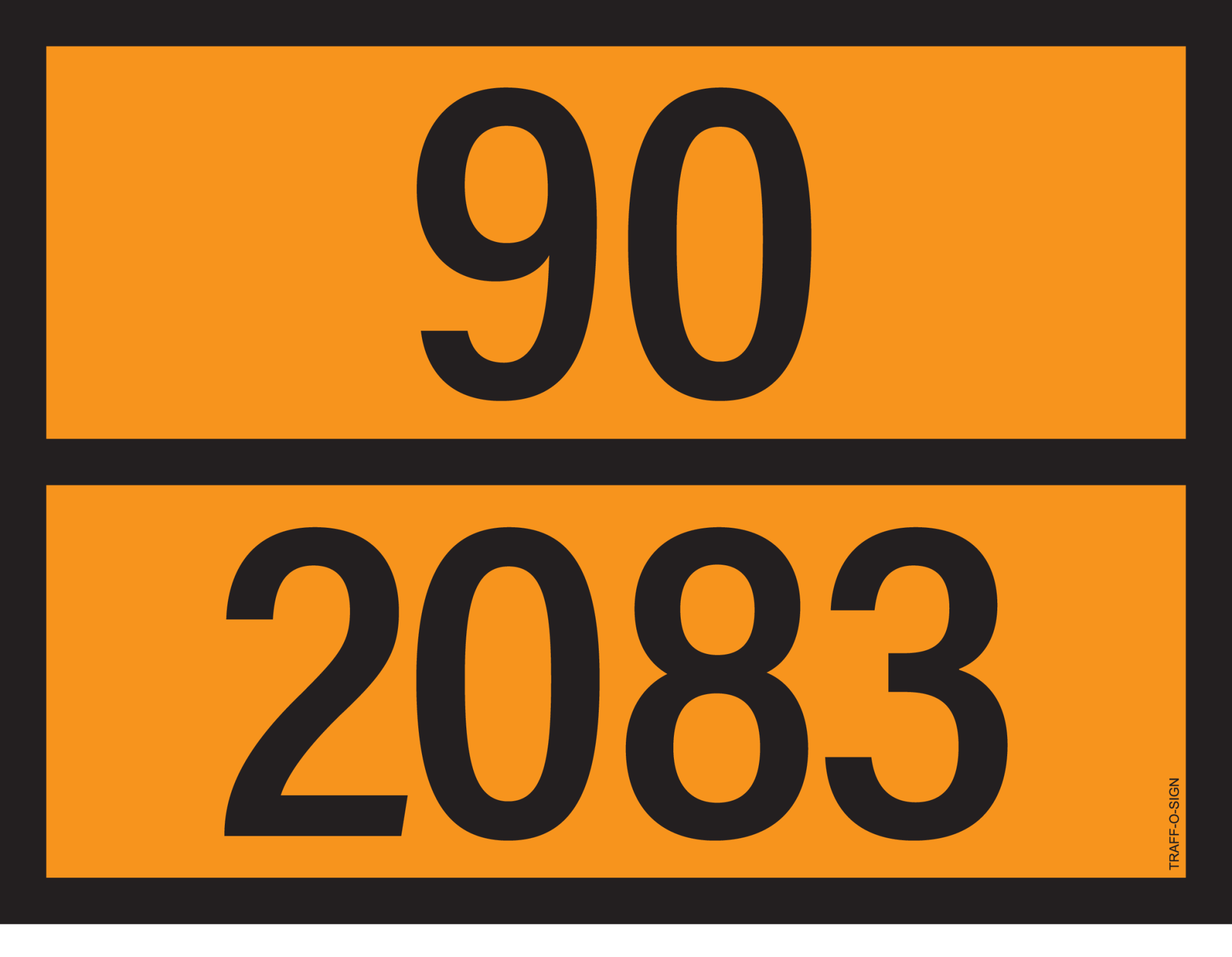 PANNEAU ADR AVEC CODE DE DANGER 90/2083