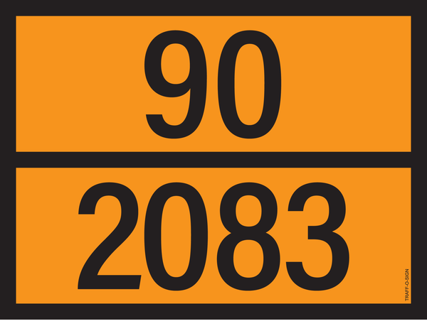PANNEAU ADR AVEC CODE DE DANGER 90/2083