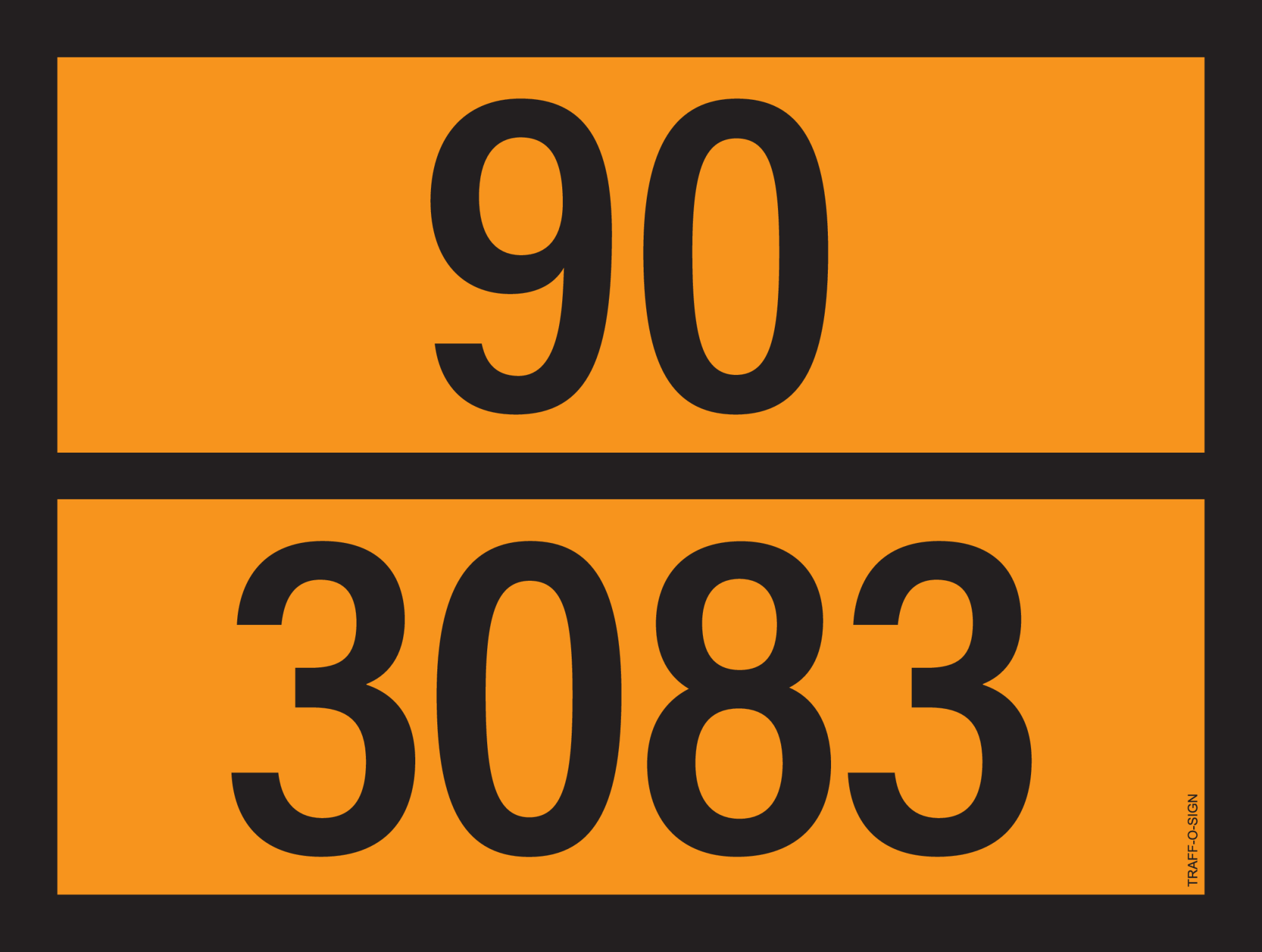 PANNEAU ADR AVEC CODE DE DANGER 90/3083