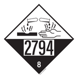 IMO 8.0. CORROSIF UN 2794