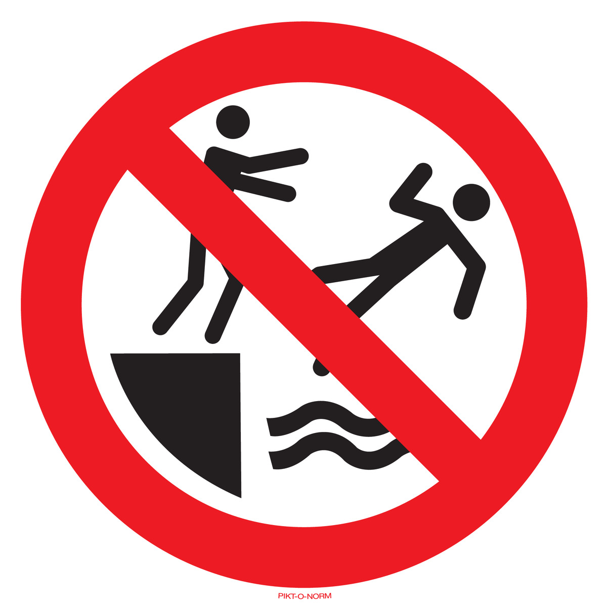 INTERDIT DE POUSSER PERSONNES À L'EAU