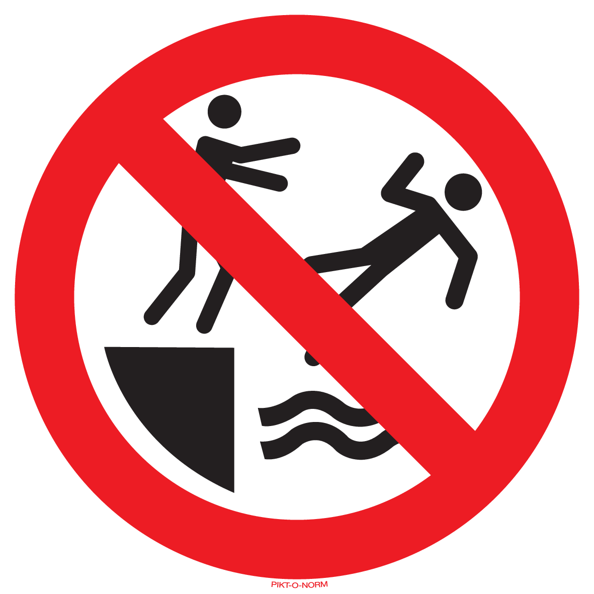 INTERDIT DE POUSSER PERSONNES À L'EAU