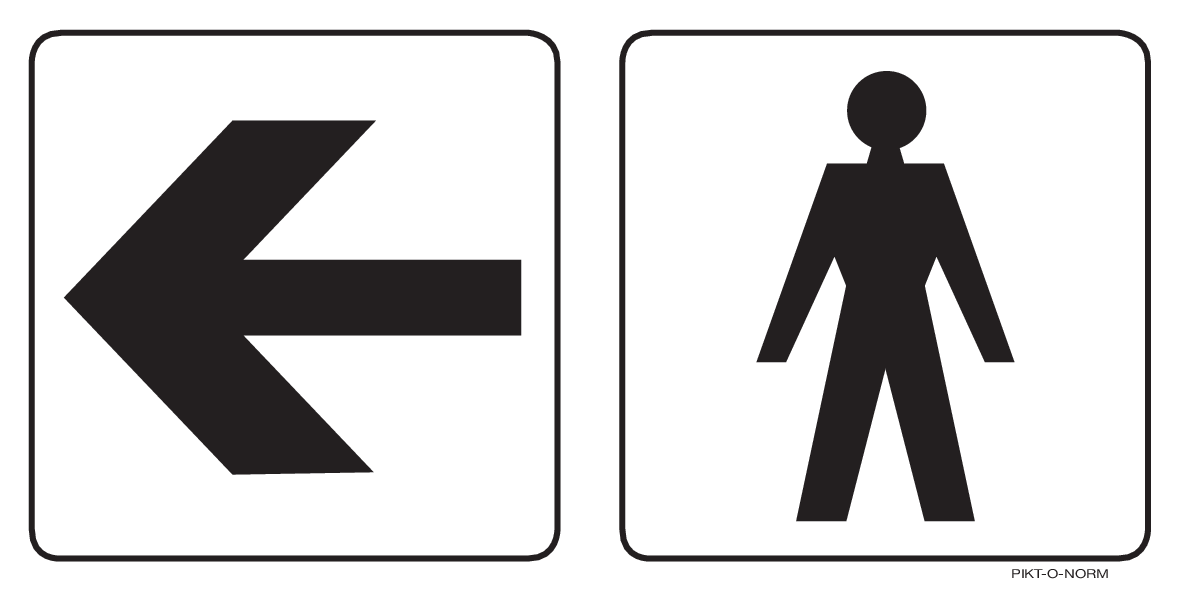 WC HEREN MET PIJL NAAR LINKS