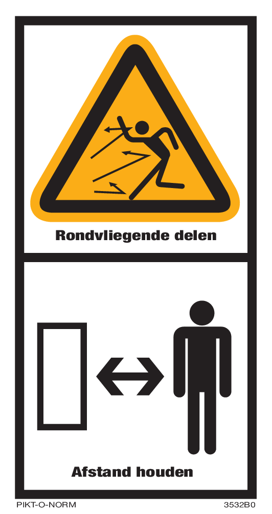 RONDVLIEGENDE DELEN / AFSTAND HOUDEN