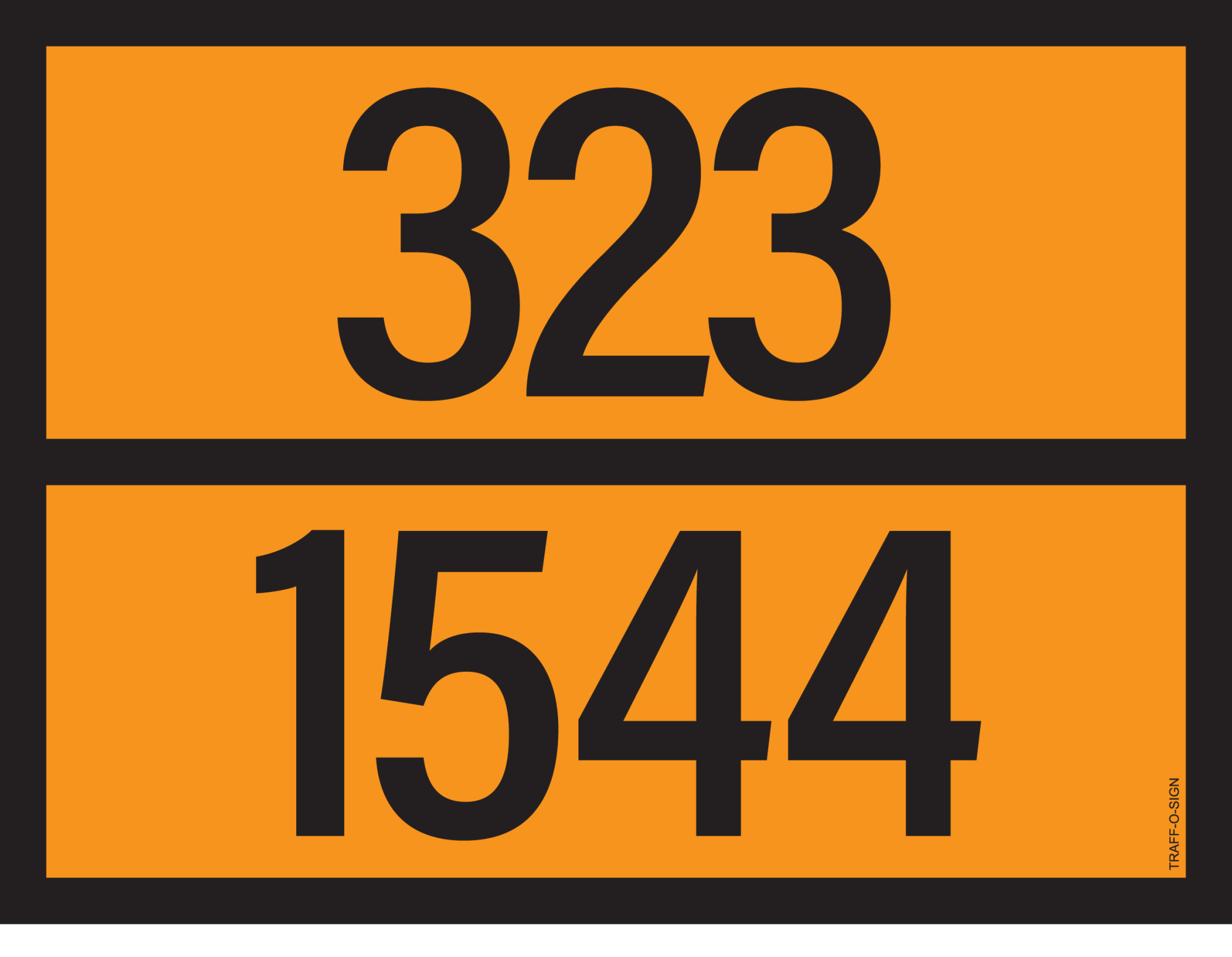 ADR BORD MET GEVARENCODE 323/1544