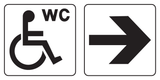 WC GEHANDICAPTEN MET PIJL NAAR RECHTS