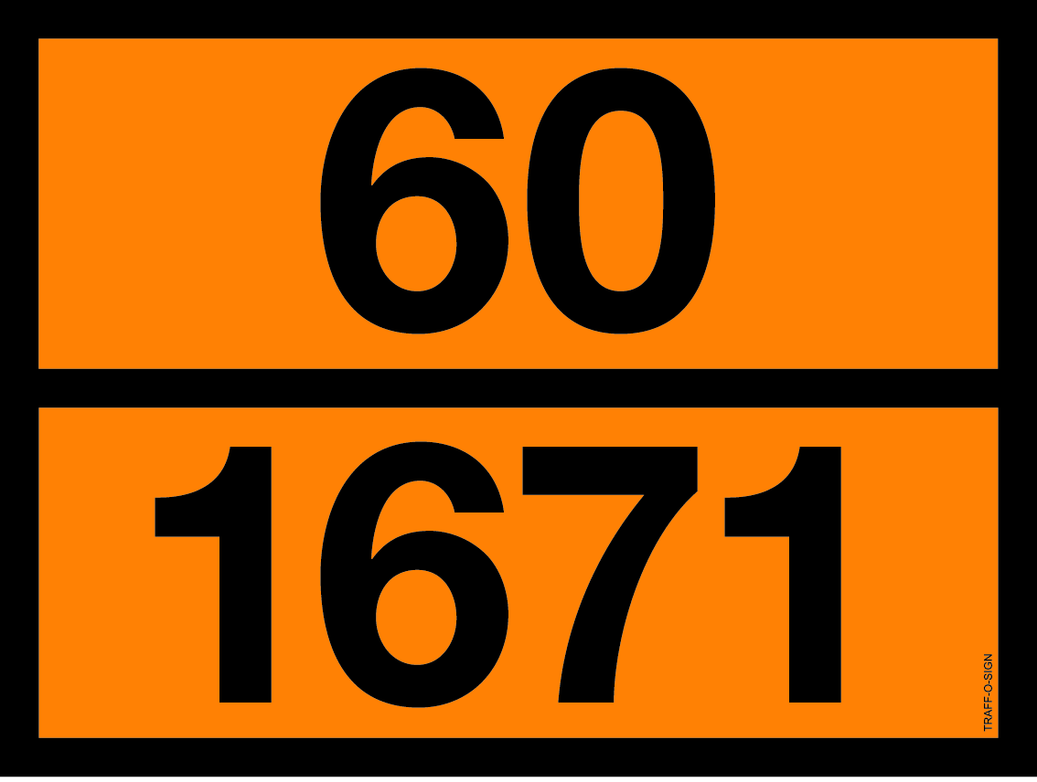 ADR BORD MET GEVARENCODE 60/1671