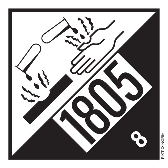IMO 8.0 CORROSIEF MET UN 1805