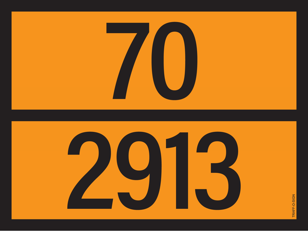 PANNEAU ADR AVEC CODE DE DANGER 70/2913,