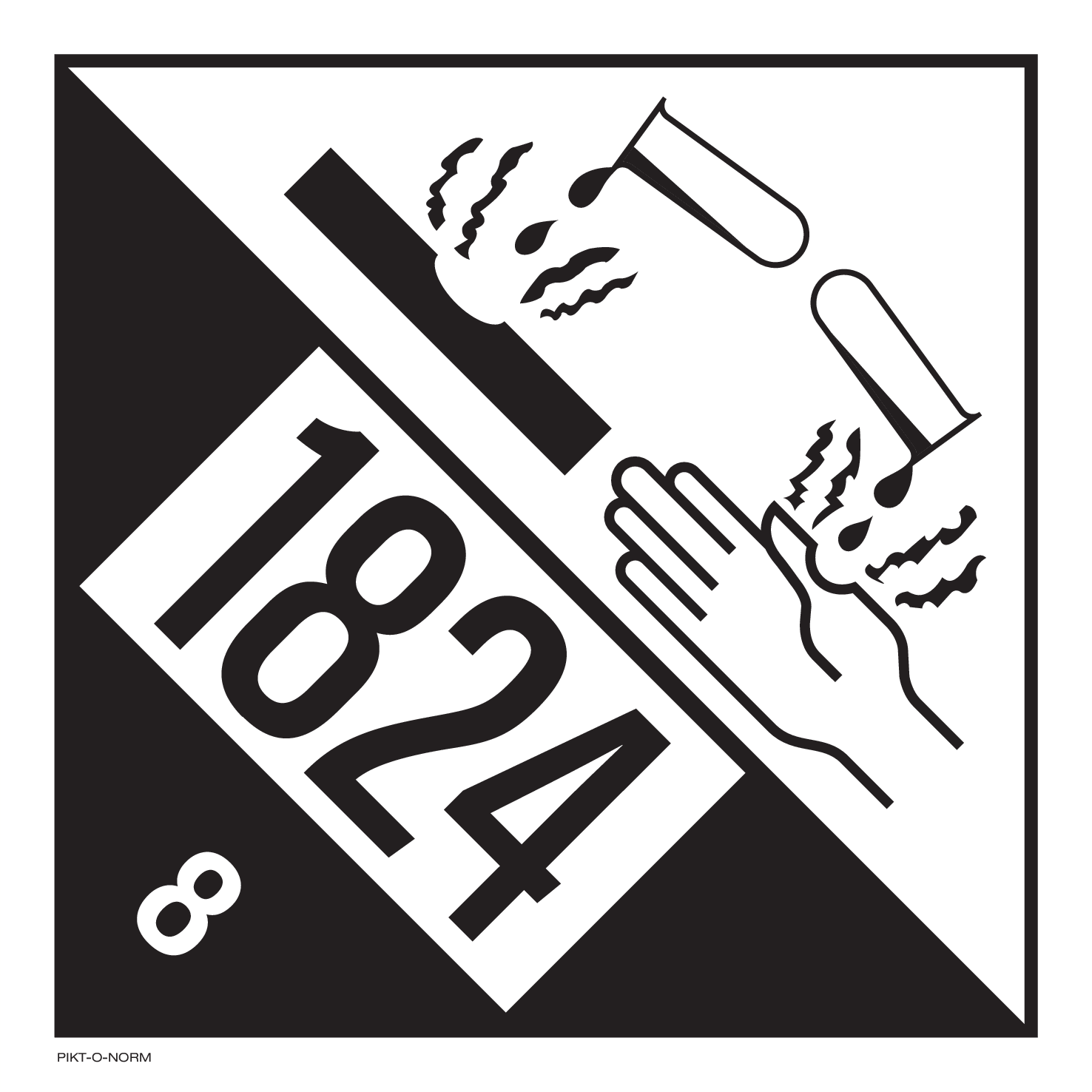 IMO 8.0. CORROSIF AVEC UN 1824