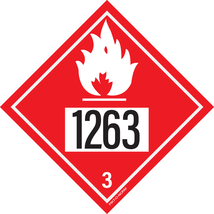 BRANDBARE VLOEISTOFFEN MET UN 1263