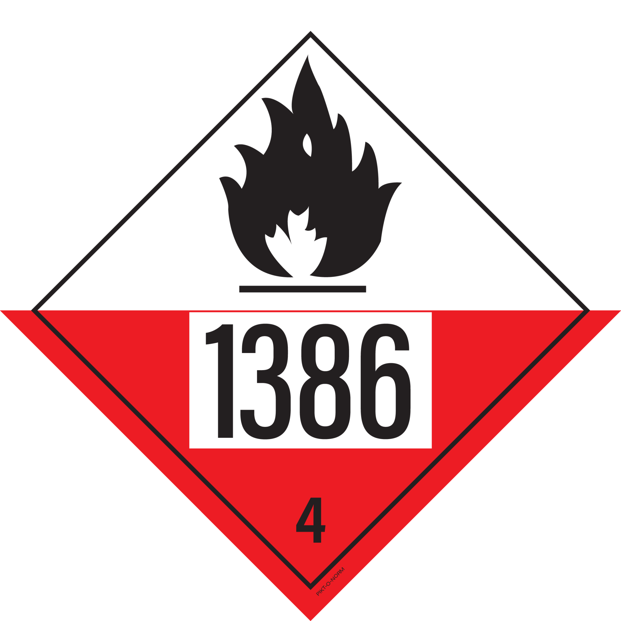 IMO 4.2. MAT.SUJETTE À INFLAMM.UN 1386