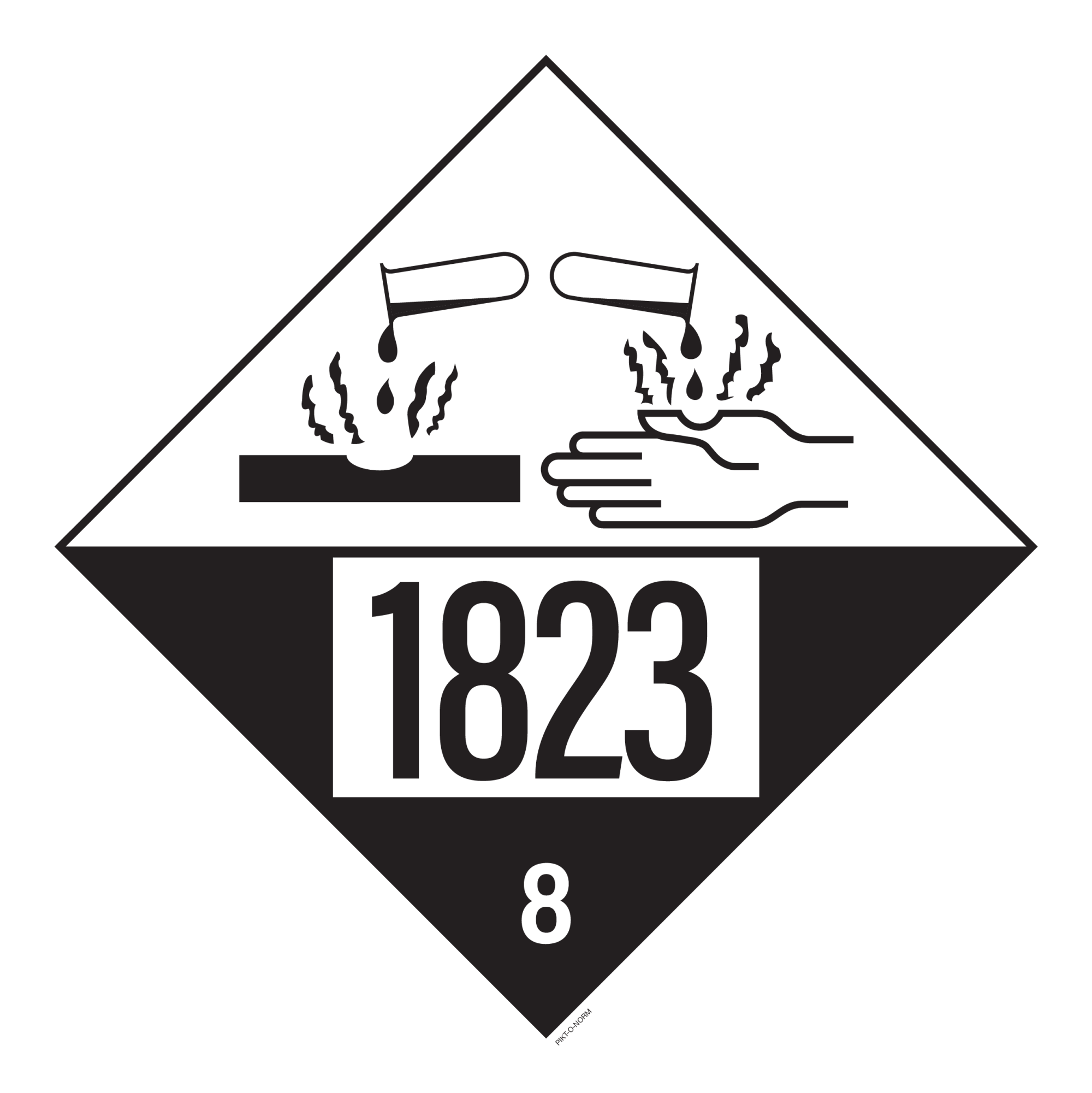 IMO 8.0. CORROSIF A UN 1823