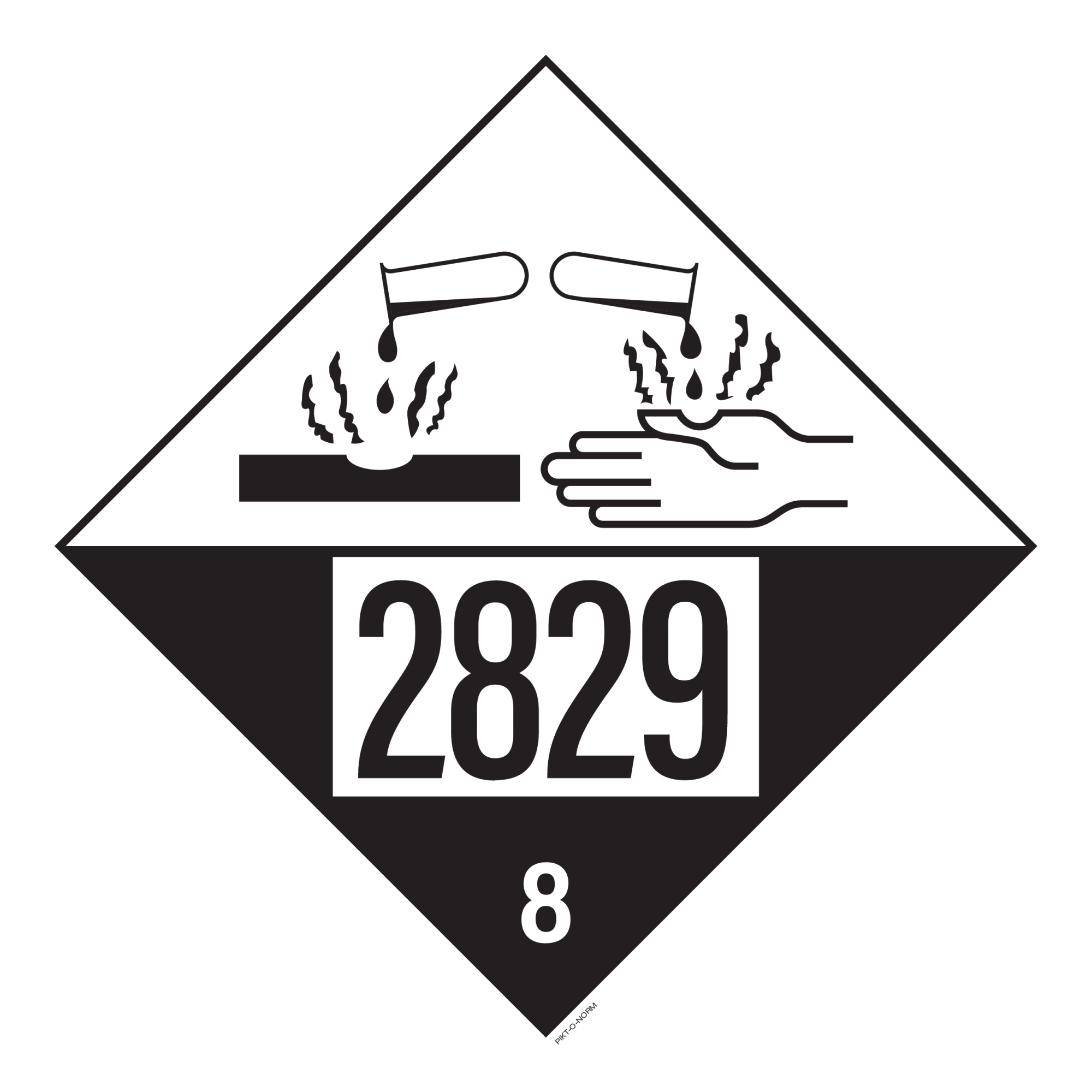 IMO 8.0. CORROSIF A UN 2829