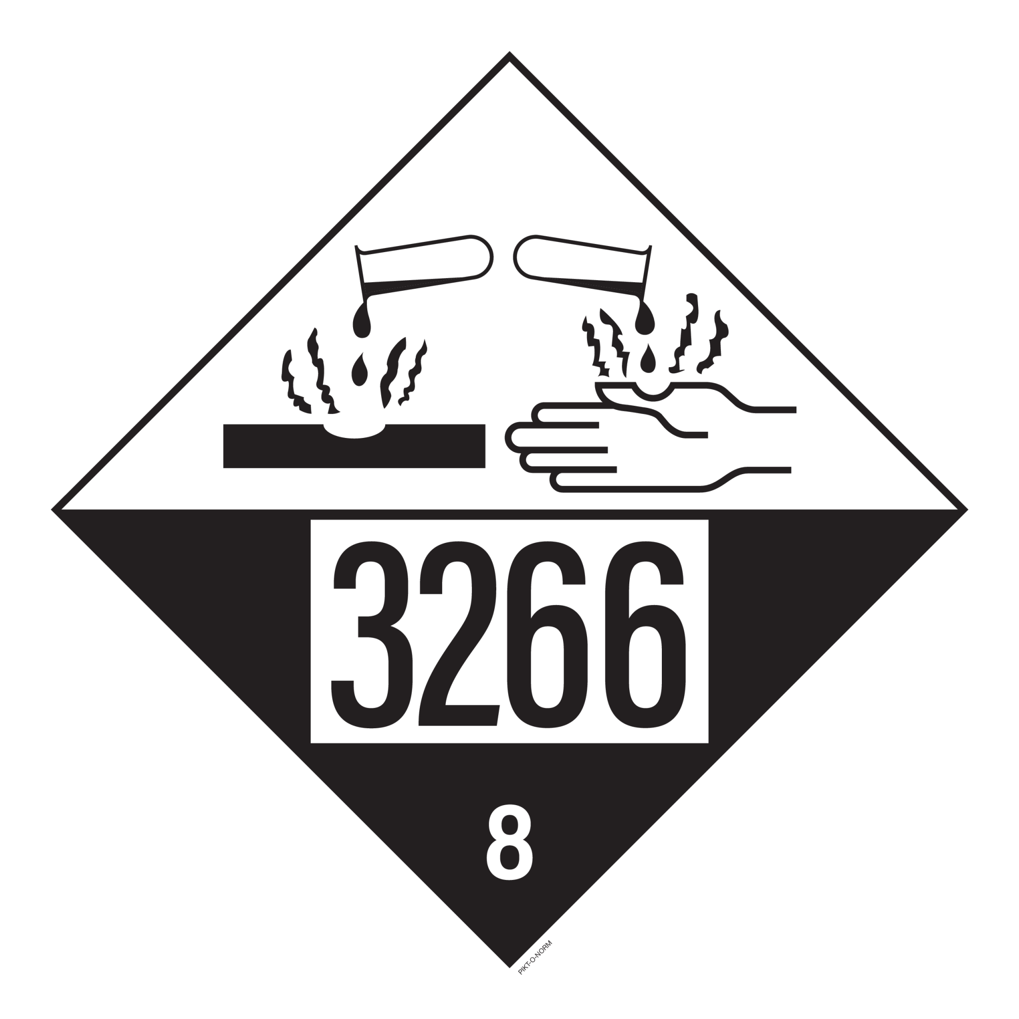 IMO 8.0. CORROSIF A UN 3266