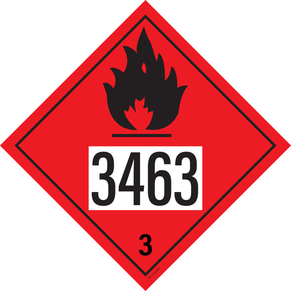 IMO 3.0. BRANDBARE VLOEISTOFFEN UN 3463