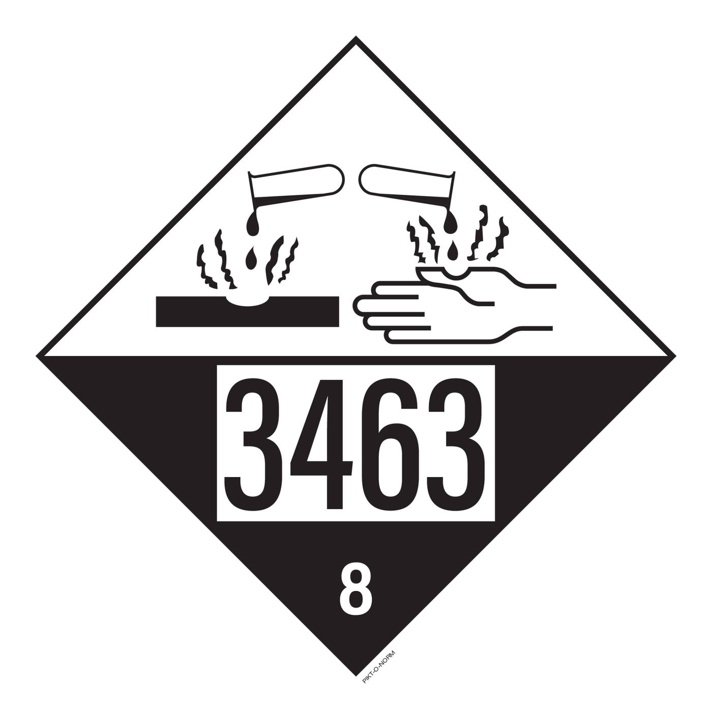 IMO 8.0 CORROSIEF MET UN 3463