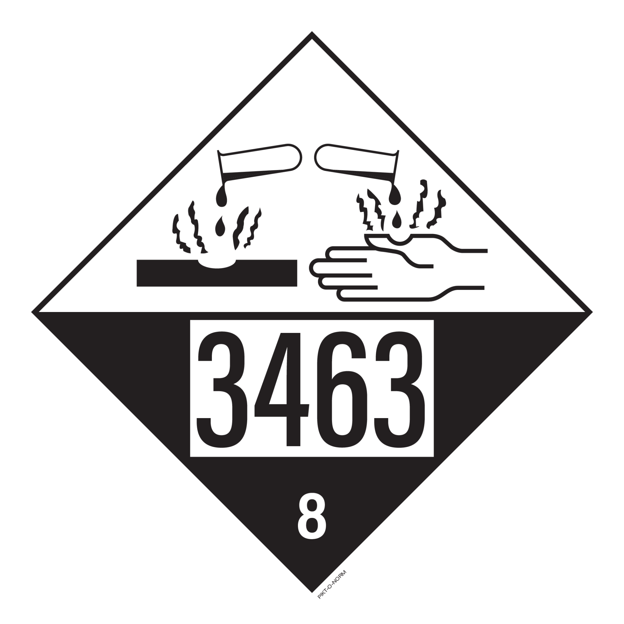 IMO 8.0. CORROSIF A UN 3463