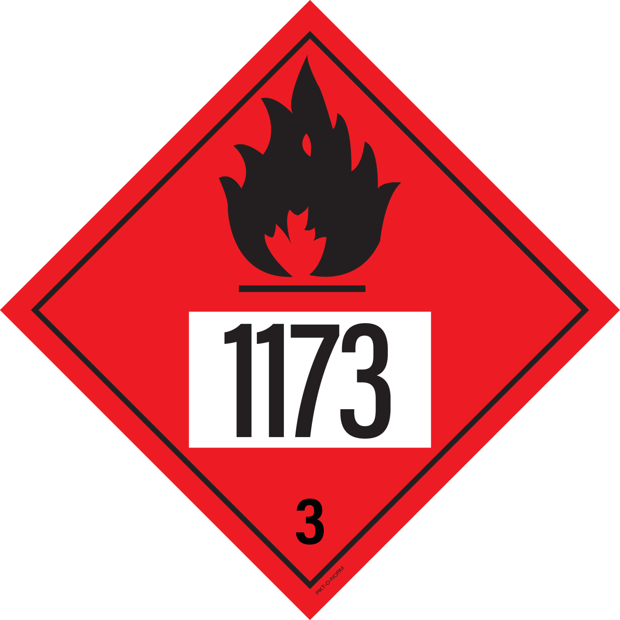 IMO 3.0. BRANDBARE VLOEISTOFFEN UN 1173