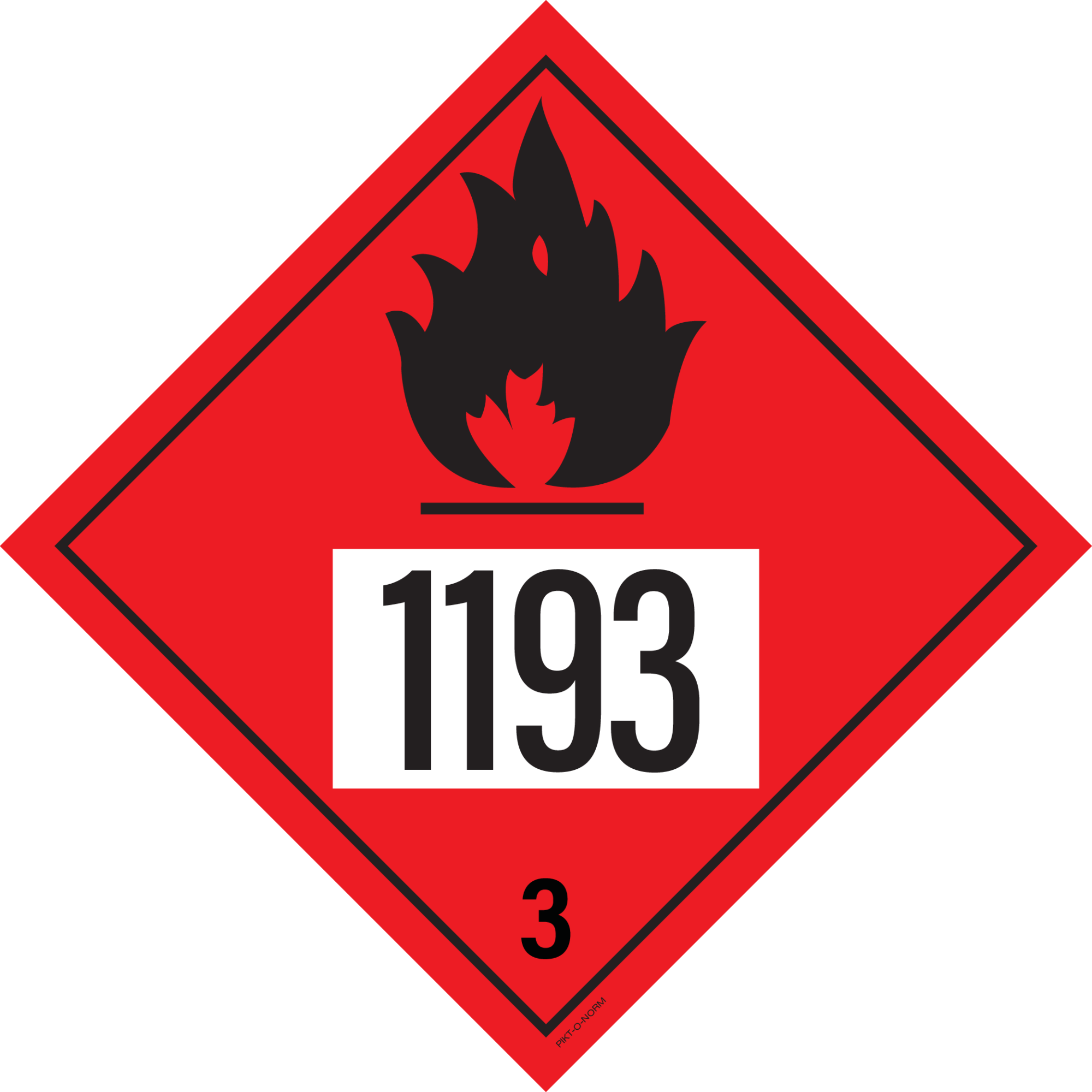 IMO 3.0. BRANDBARE VLOEISTOFFEN UN 1193