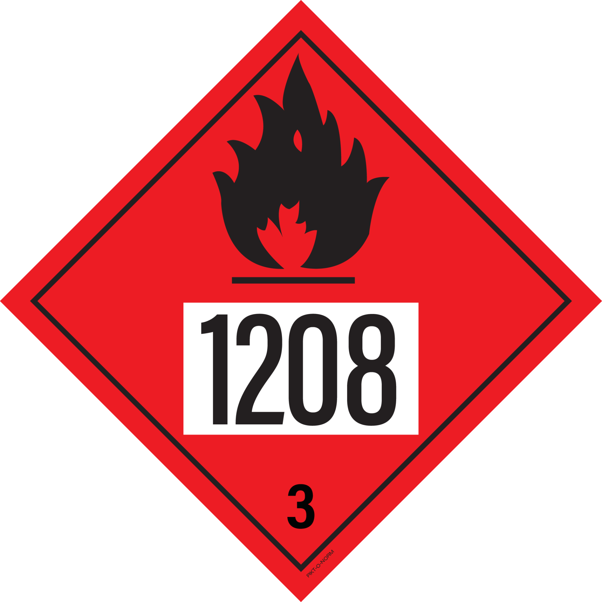 IMO 3.0. BRANDBARE VLOEISTOFFEN UN 1208