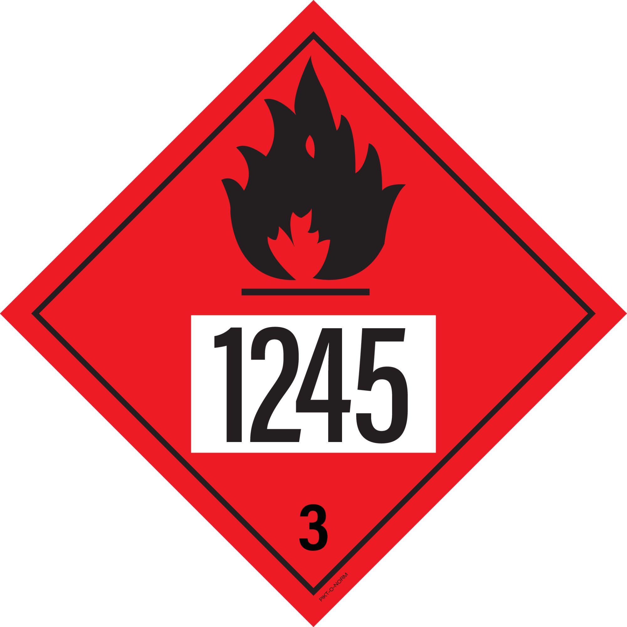 IMO 3.0. BRANDBARE VLOEISTOFFEN UN 1245