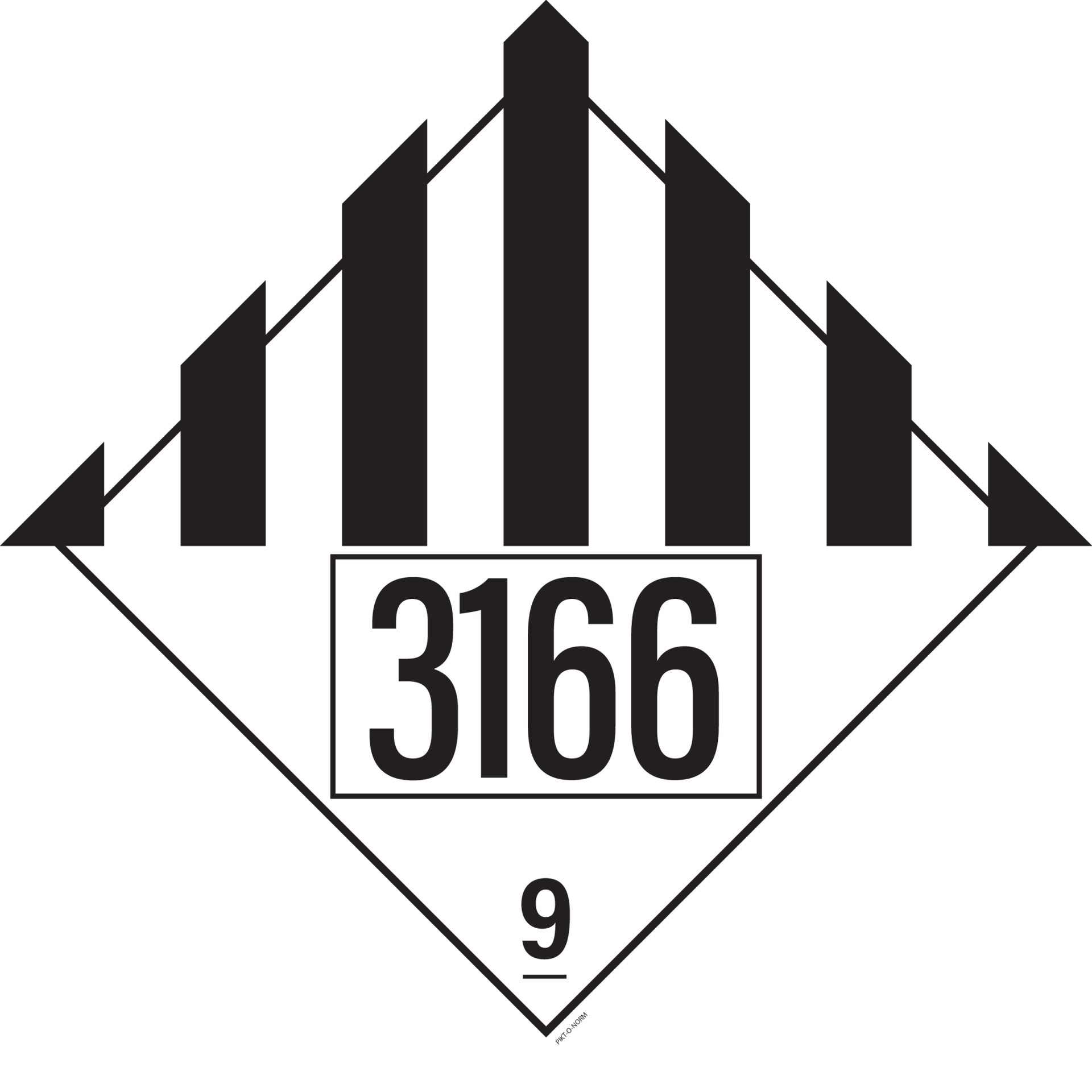 IMO 9.0. MAT.& OBJETS DANGER...UN 3166 – PIKT-O-NORM