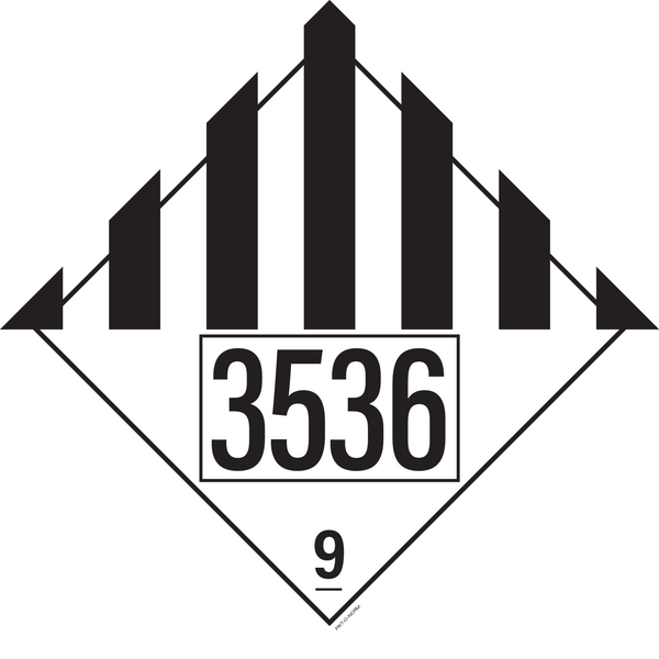 IMO 9.0 DIVERSE GEVAARL.STOF...UN 3536