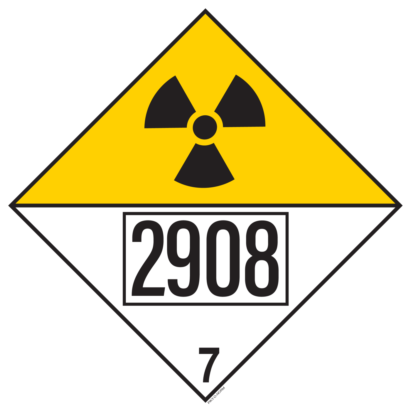 RADIOACTIVE. ADR CLASSE 7D A UN 2908