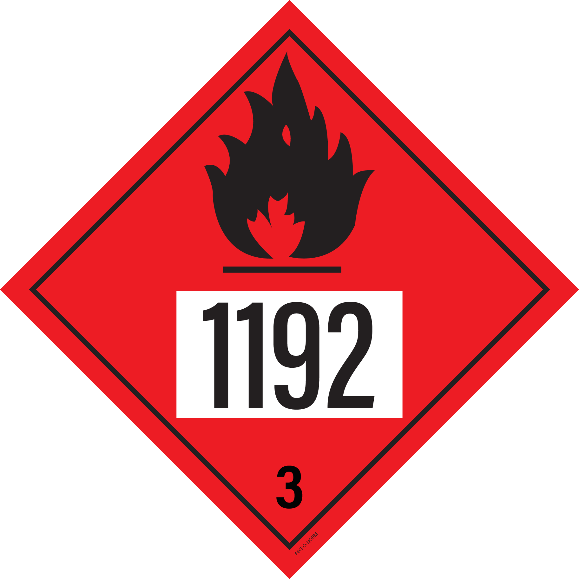 IMO 3.0. BRANDBARE VLOEISTOFFEN UN 1192