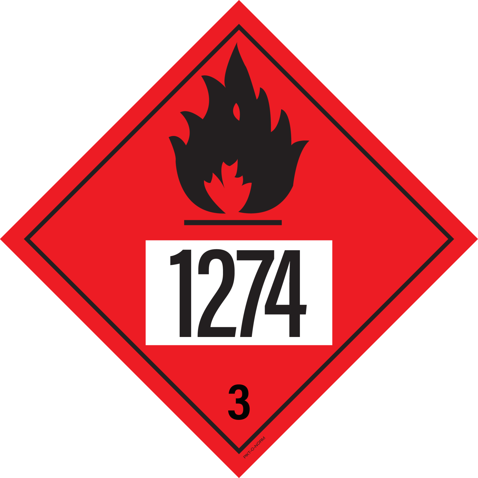 IMO 3.0. BRANDBARE VLOEISTOFFEN UN 1274