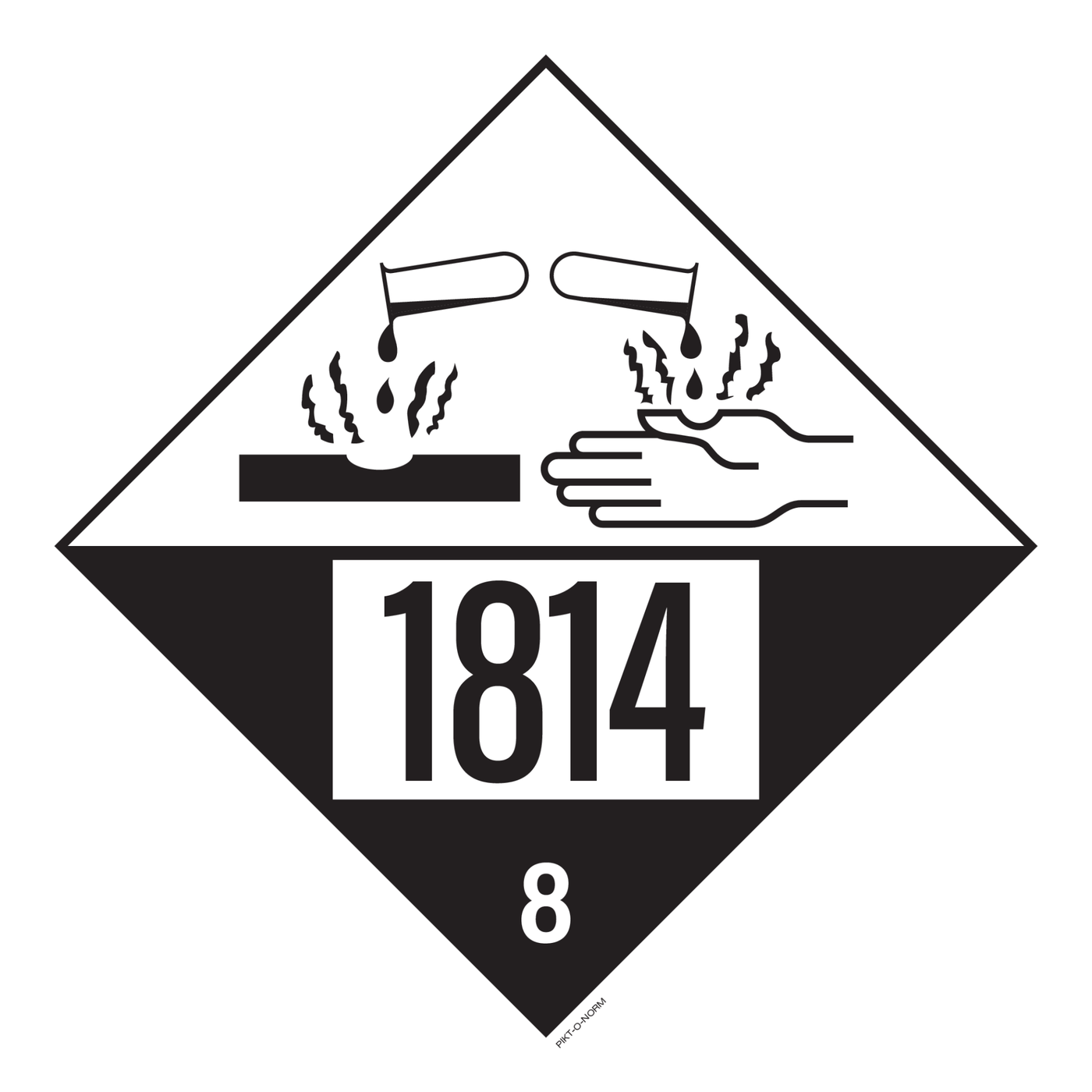 IMO 8.0. CORROSIF A UN 1814