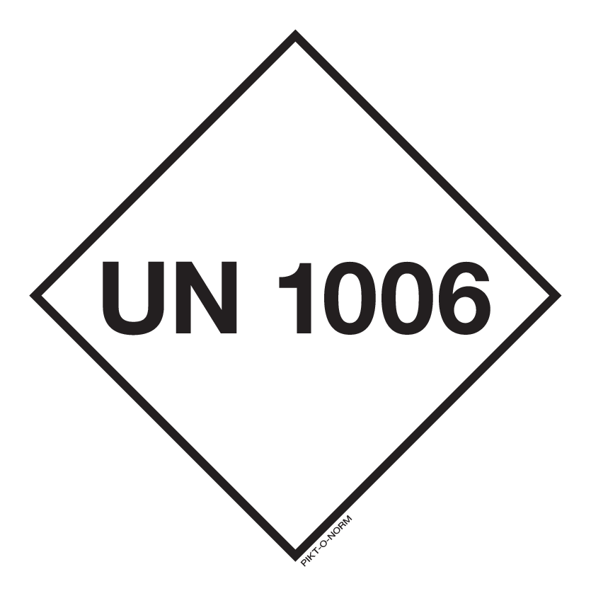 UN 1006. ADR KLASSE 2.2., ARGON