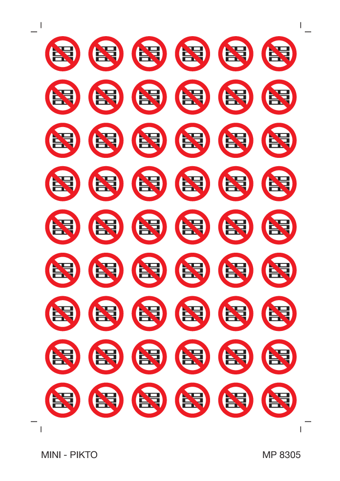 PALLETTEN VERBODEN