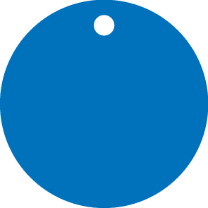 ETIQUETTES BLEUES, AVEC TROU Ø5MM