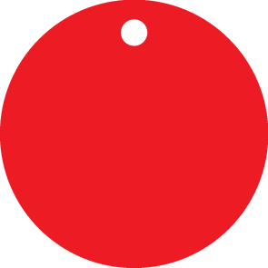 ETIQUETTES ROUGES, AVEC TROU Ø5MM
