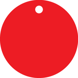 ETIQUETTES ROUGES, AVEC TROU Ø5MM