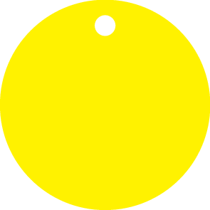 ETIQUETTES JAUNES, AVEC TROU Ø5MM