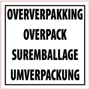 OVERVERPAKKING. SUREMBALLAGE...