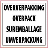 OVERVERPAKKING. SUREMBALLAGE...