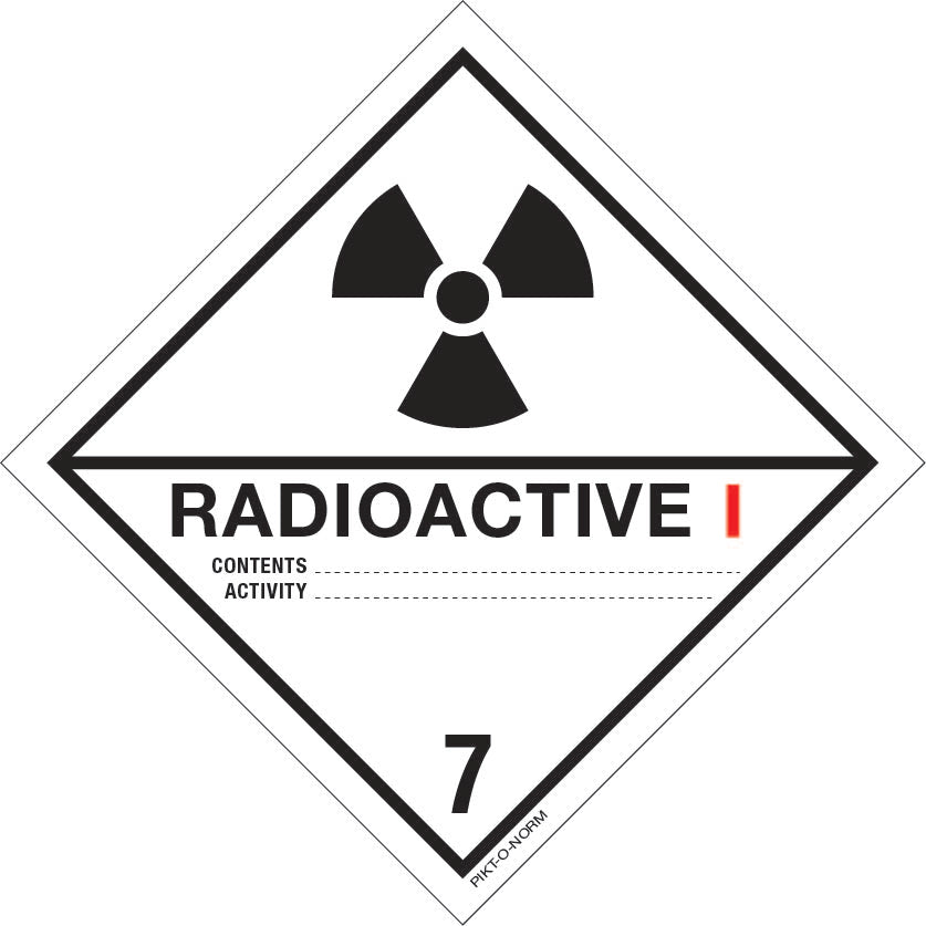 RADIOACTIEVE STOFFEN. CAT. I. ADR KL.7A